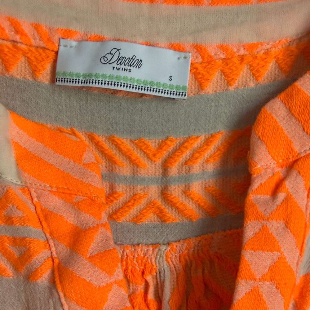 Devotion TWINS Vibrant Orange Long Sleeve Dress - Picture 4 of 5